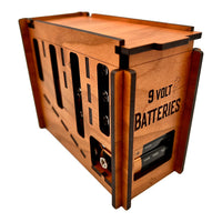 9V Battery Organizer - Holds 14 Batteries - No Glue Needed