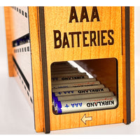 AAA Battery Organizer - Holds over 45 Batteries - No Glue Needed!