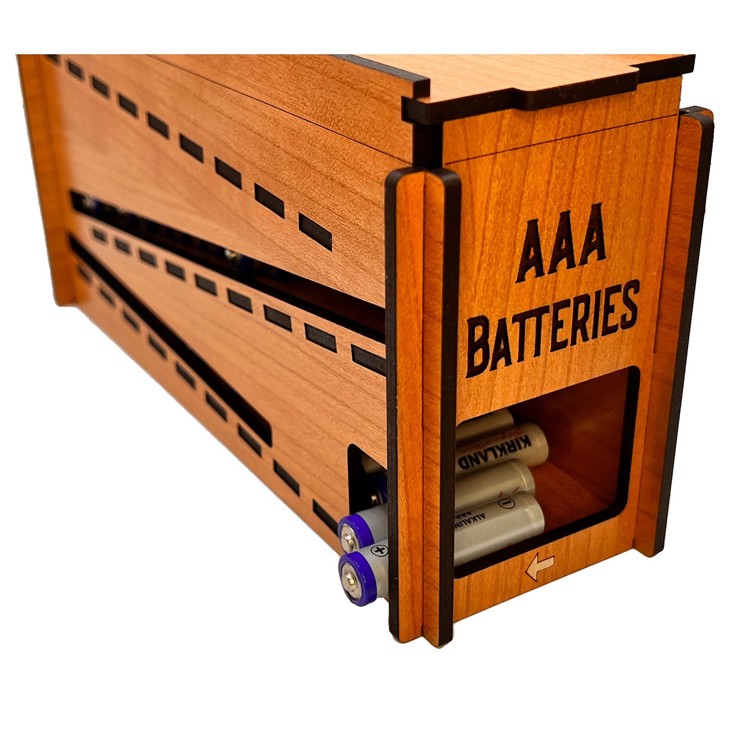 AAA Battery Organizer - Holds over 45 Batteries - No Glue Needed!