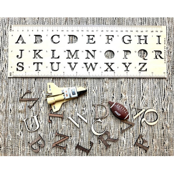 ABC’s Alphabet Stencil Ruler – Glowforge Shop