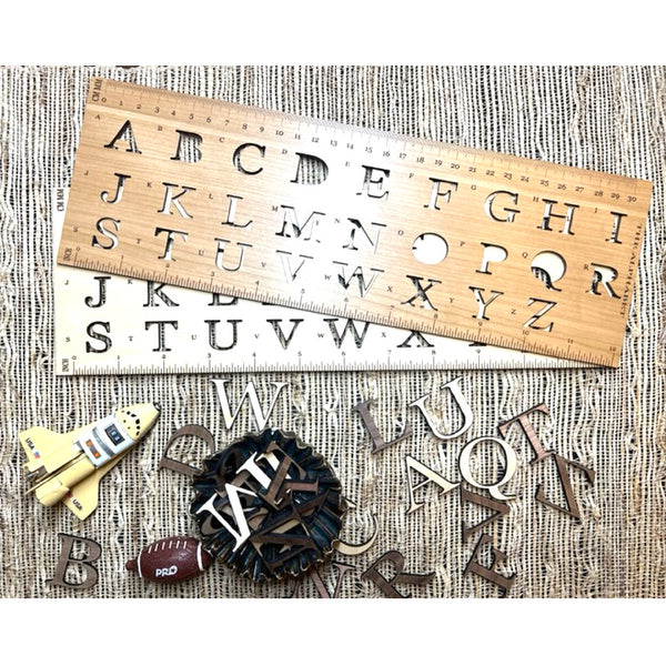 ABC’s Alphabet Stencil Ruler – Glowforge Shop