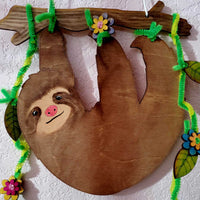 Adorable Hanging Sloth Wall Decor - Jungle-Themed Nursery and Kids Room Decor