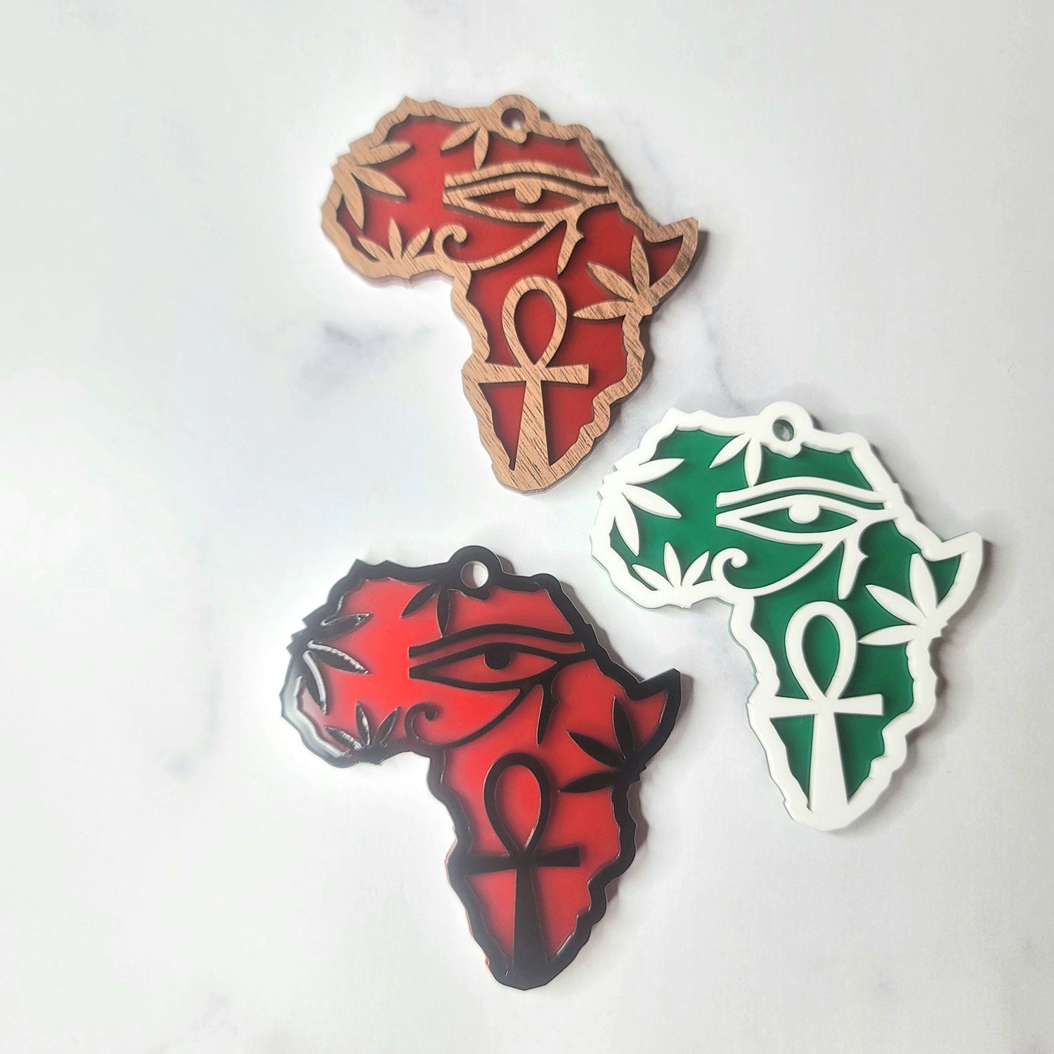 Africa Layered Keychain – Glowforge Shop
