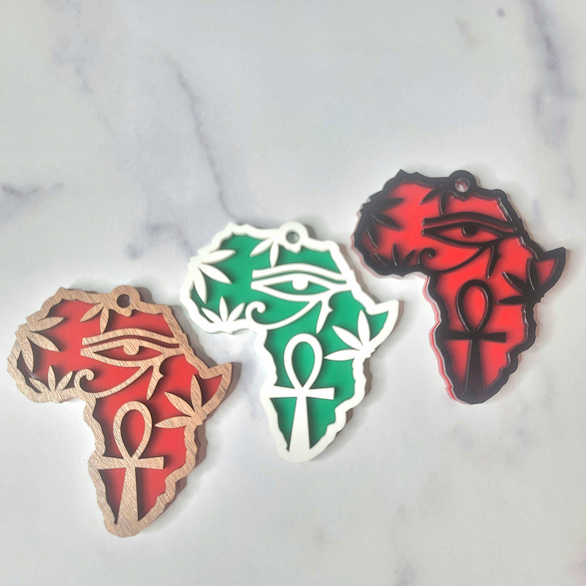 Africa Layered Keychain – Glowforge Shop