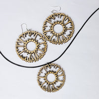 Autumn Aster Earrings And Pendant Set