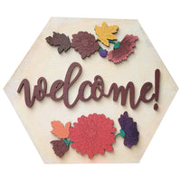 Autumn Chrysanthemum Welcome Sign