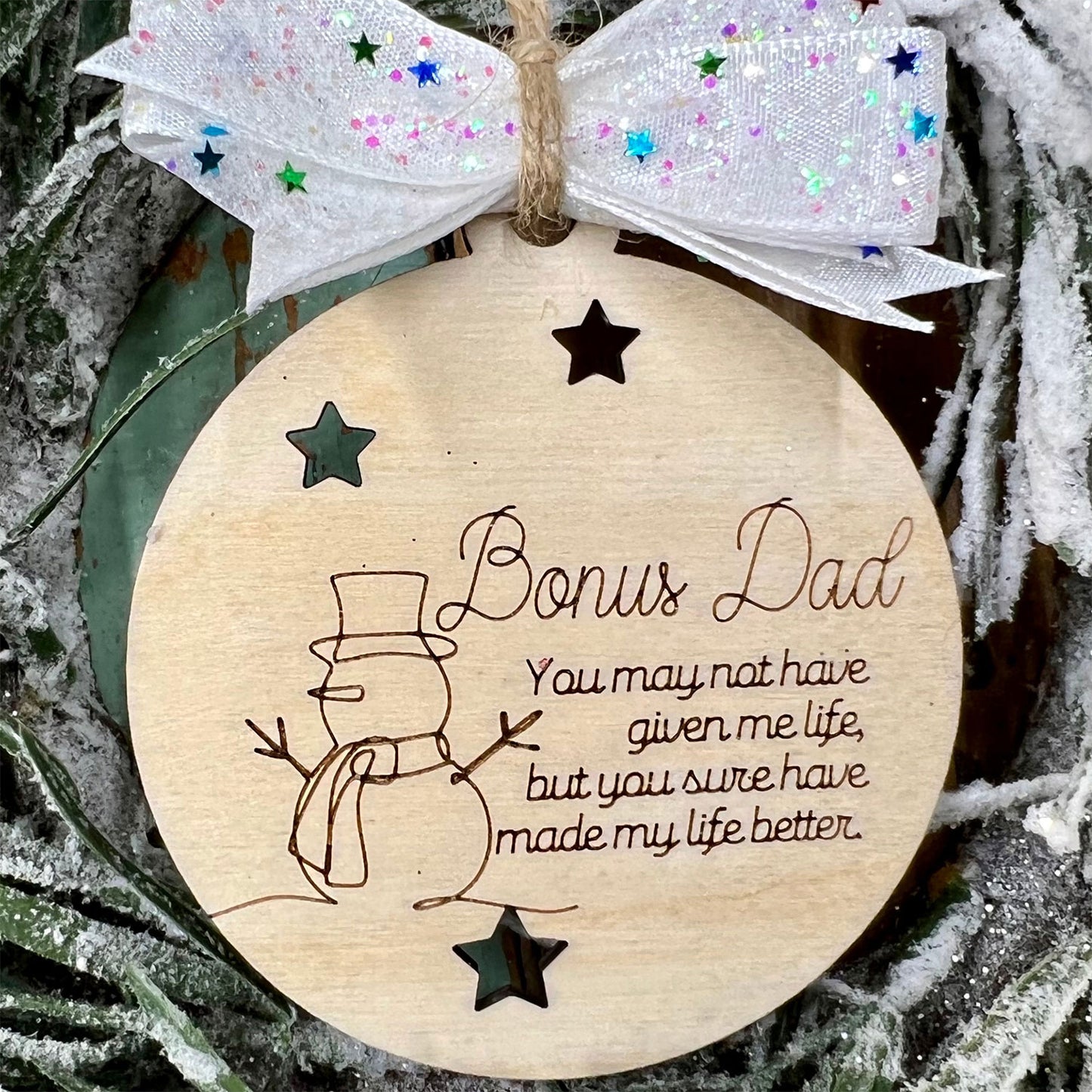 Bonus Dad Christmas Ornament Easy Score and Cut Gift