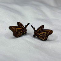 Butterfly on Flower - "Nesting" Earrings