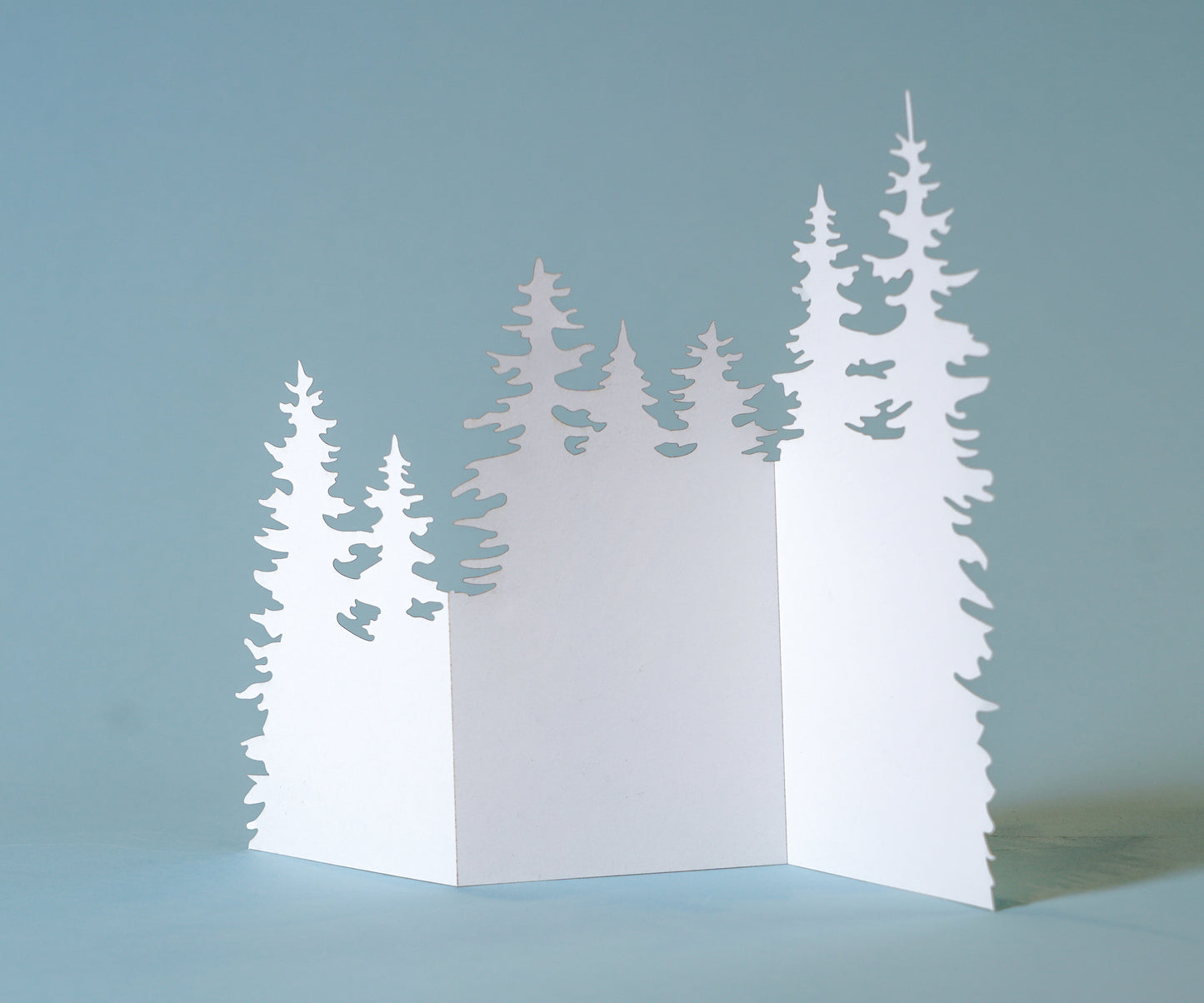 Wintery Pines Trifold Card