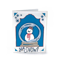 Snowman Snowglobe Greeting Card