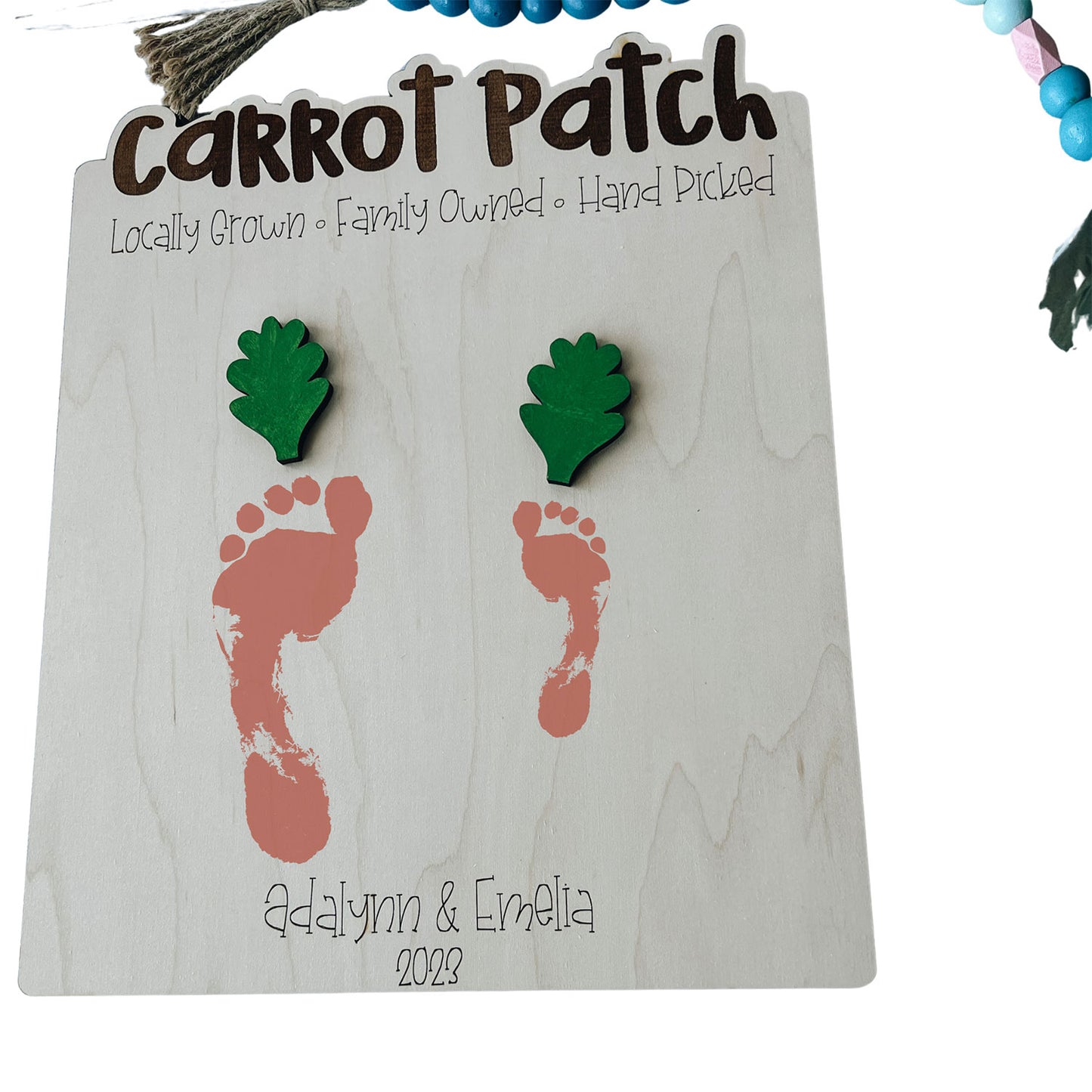 Carrot Patch Foot Print Keepsake