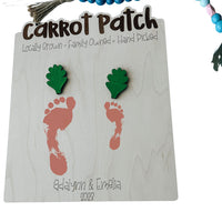 Carrot Patch Foot Print Keepsake