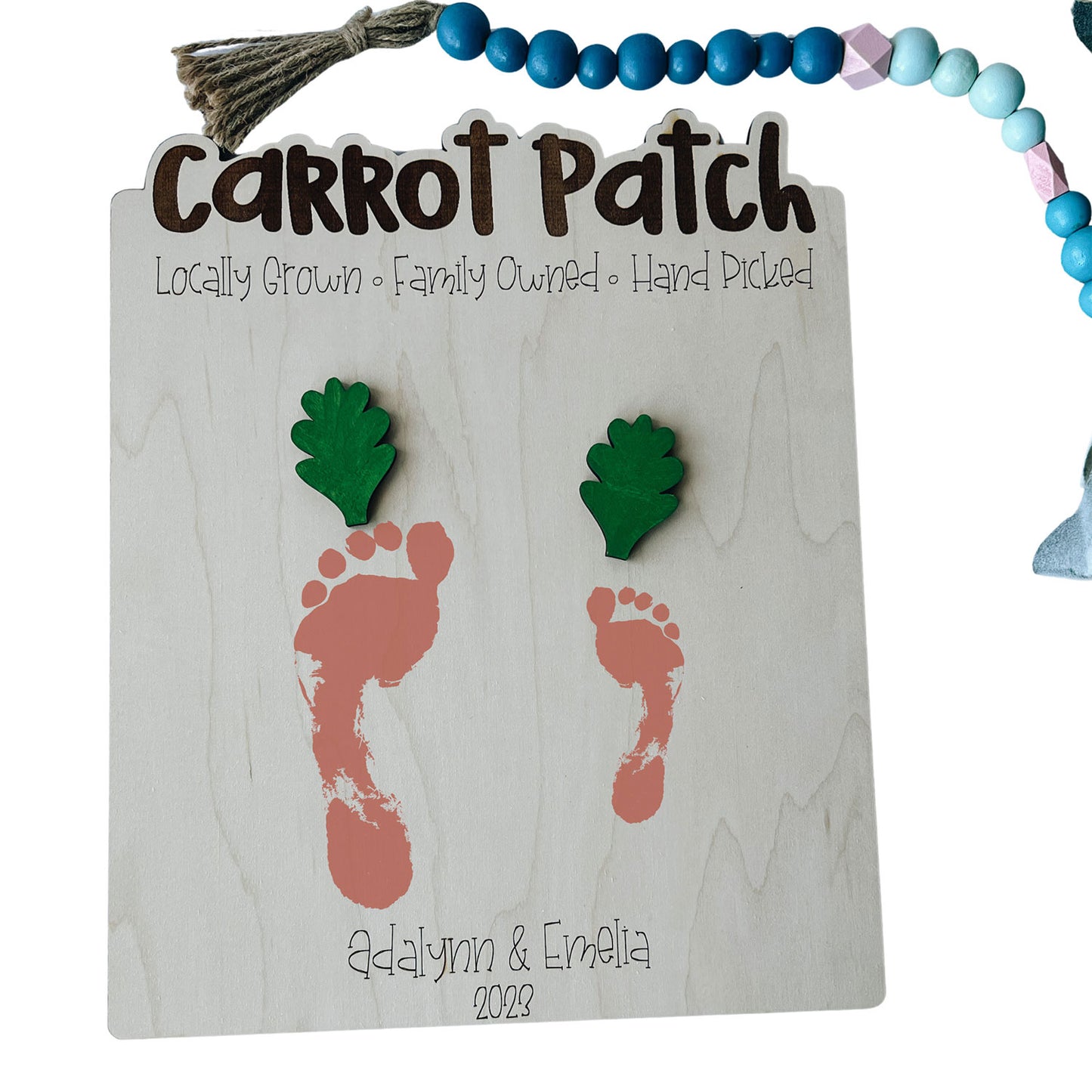 Carrot Patch Foot Print Keepsake