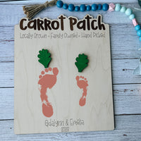 Carrot Patch Foot Print Keepsake