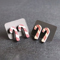 Candy Cane Stud Earrings