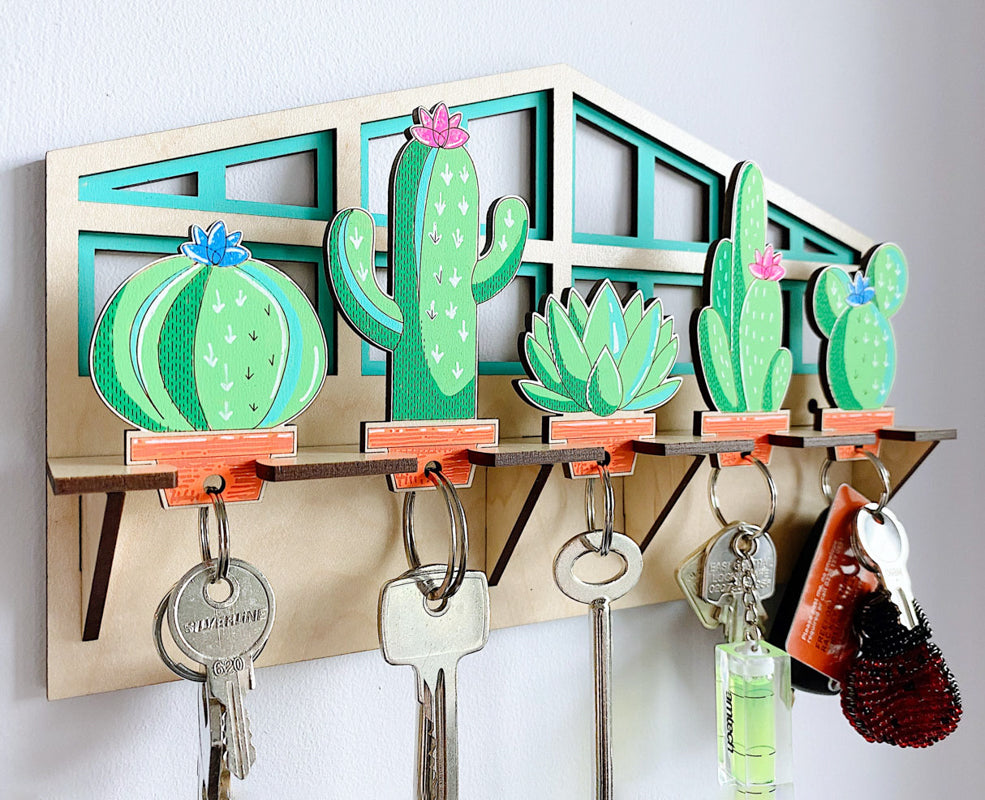 Cactus Keychain Holder – Glowforge Shop