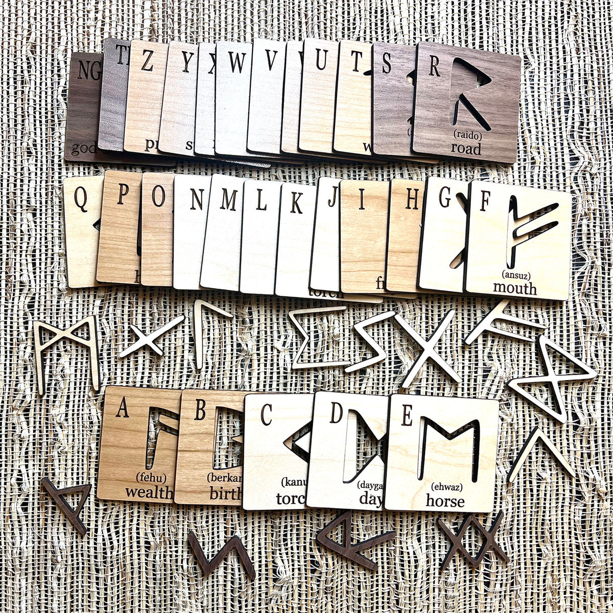 Celtic Rune Pack Celtic Rune Flashcard Stencils – Glowforge Shop