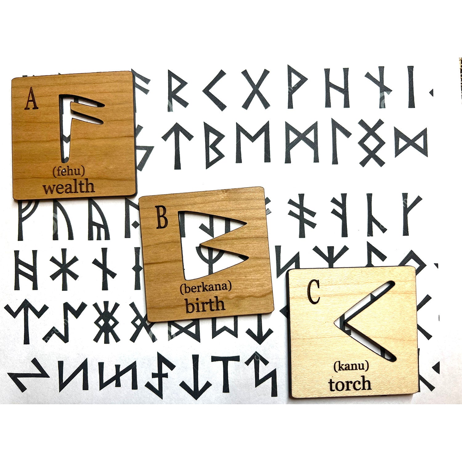 Celtic Rune Flashcard Stencils โ Glowforge Shop