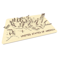 Children's Map of USA with Standup Pieces
