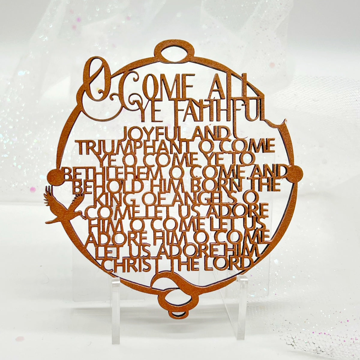 Christmas Carol Ornament - O Come All Ye Faithful