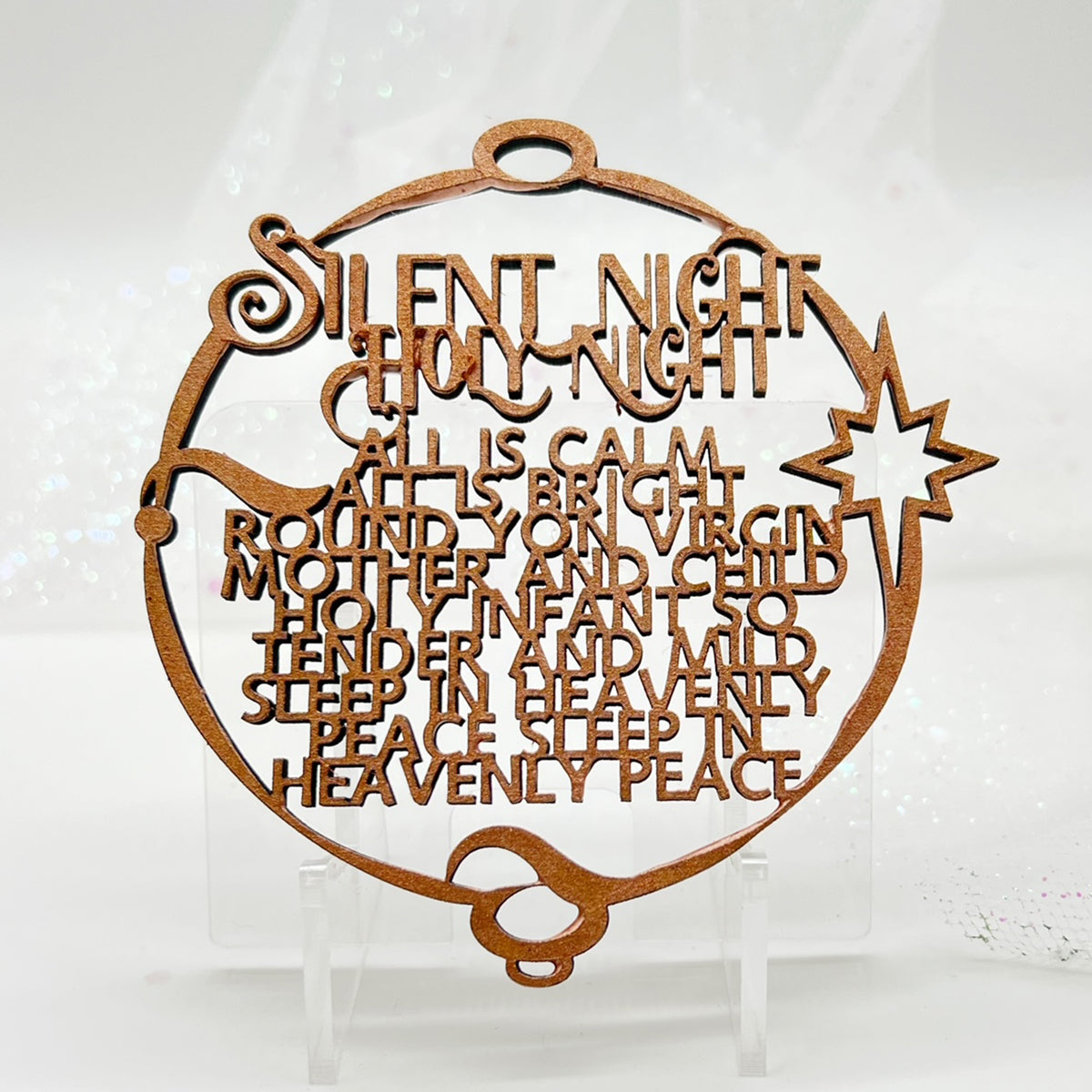 Christmas Carol Ornament - Silent Night