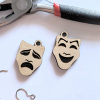 Comedy and Tragedy Masks Earrings