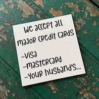 Credit Card Acceptance Sign