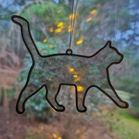 Customizable Hanging Cat Ornament or Sun Catcher With Or Without Trees