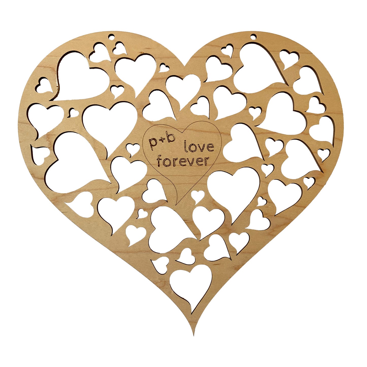 Customizable Hearts within Heart Sign