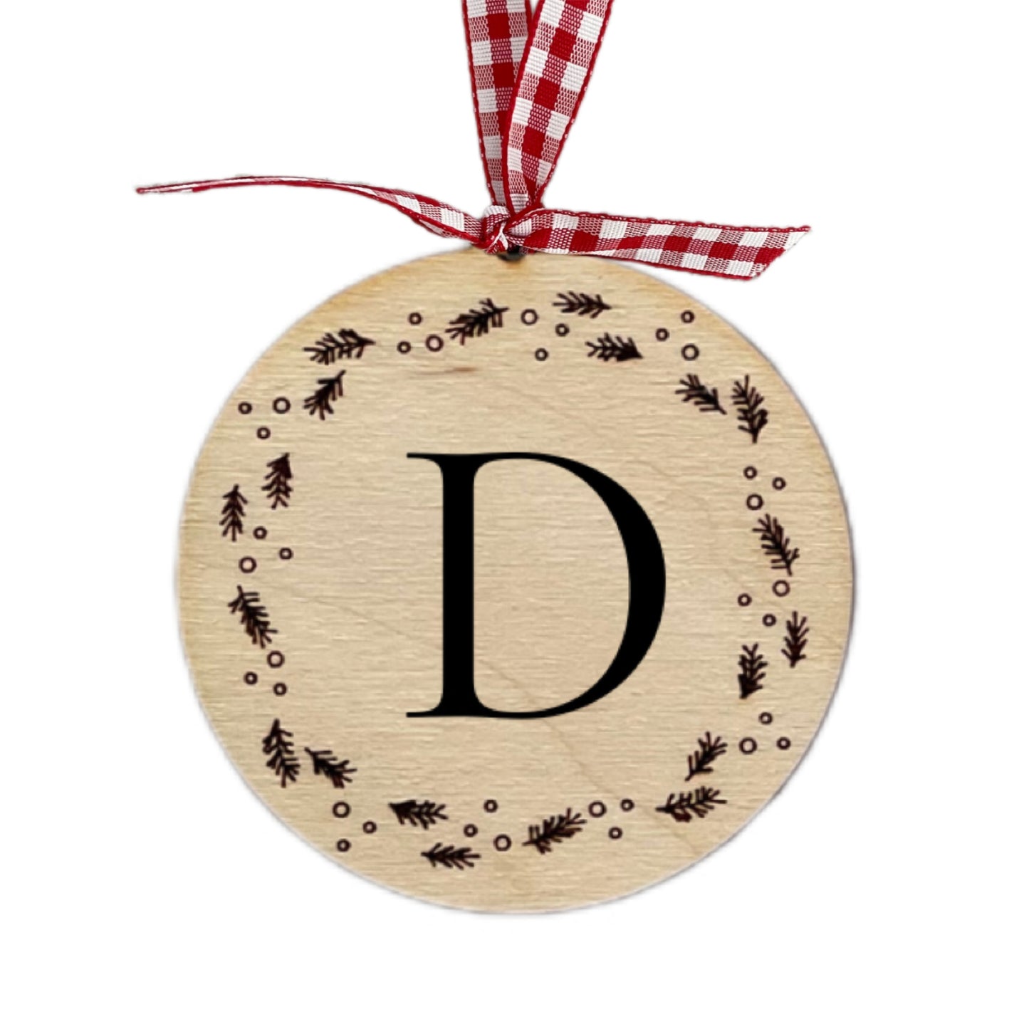 Customizable Pine Needle and Snow Ornament