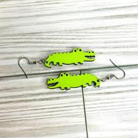 Cute Alligator Bayou Dangle Earrings