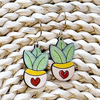 Cute Plant Dangle Earrings (Set Of 2)