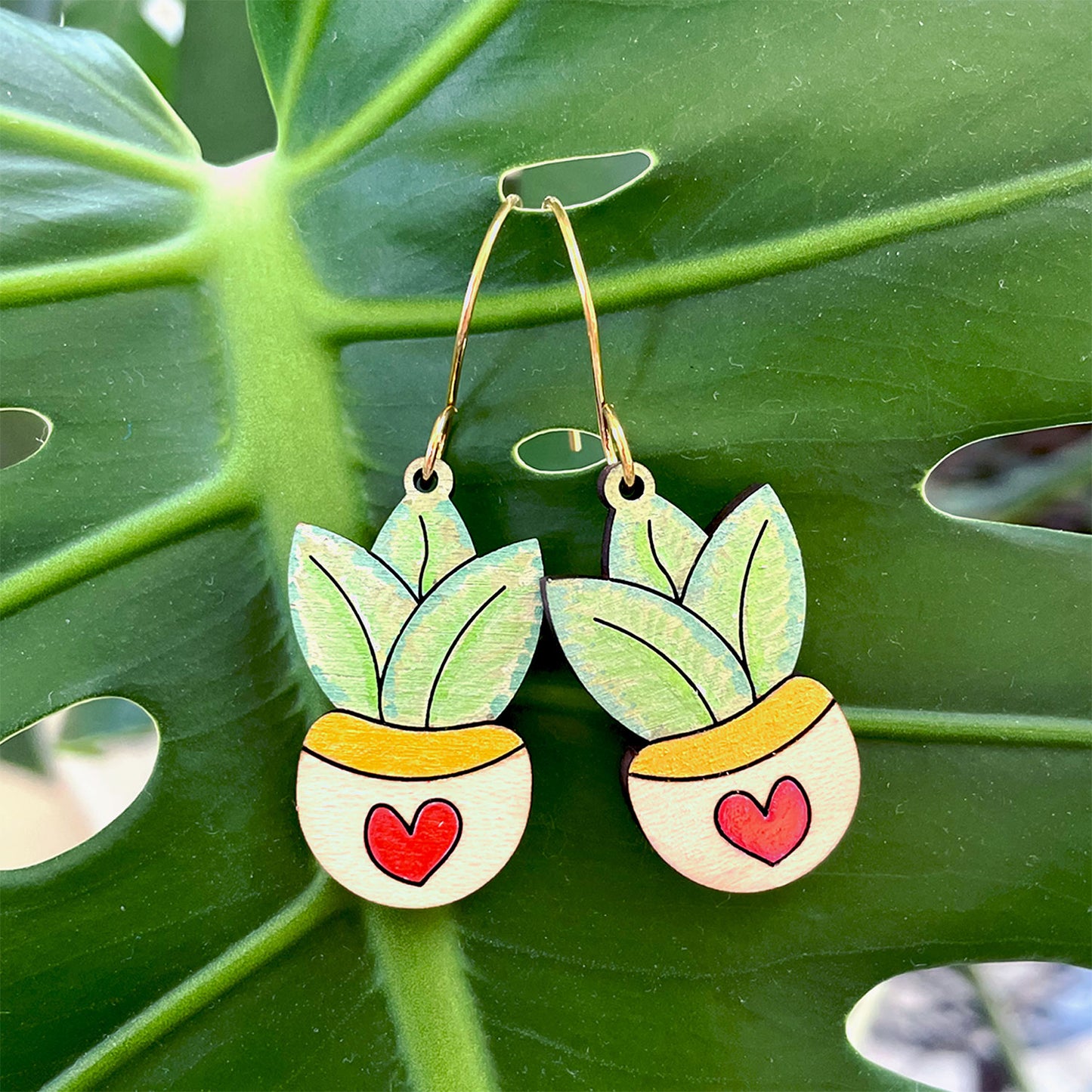 Cute Plant Dangle Earrings (Set Of 2)