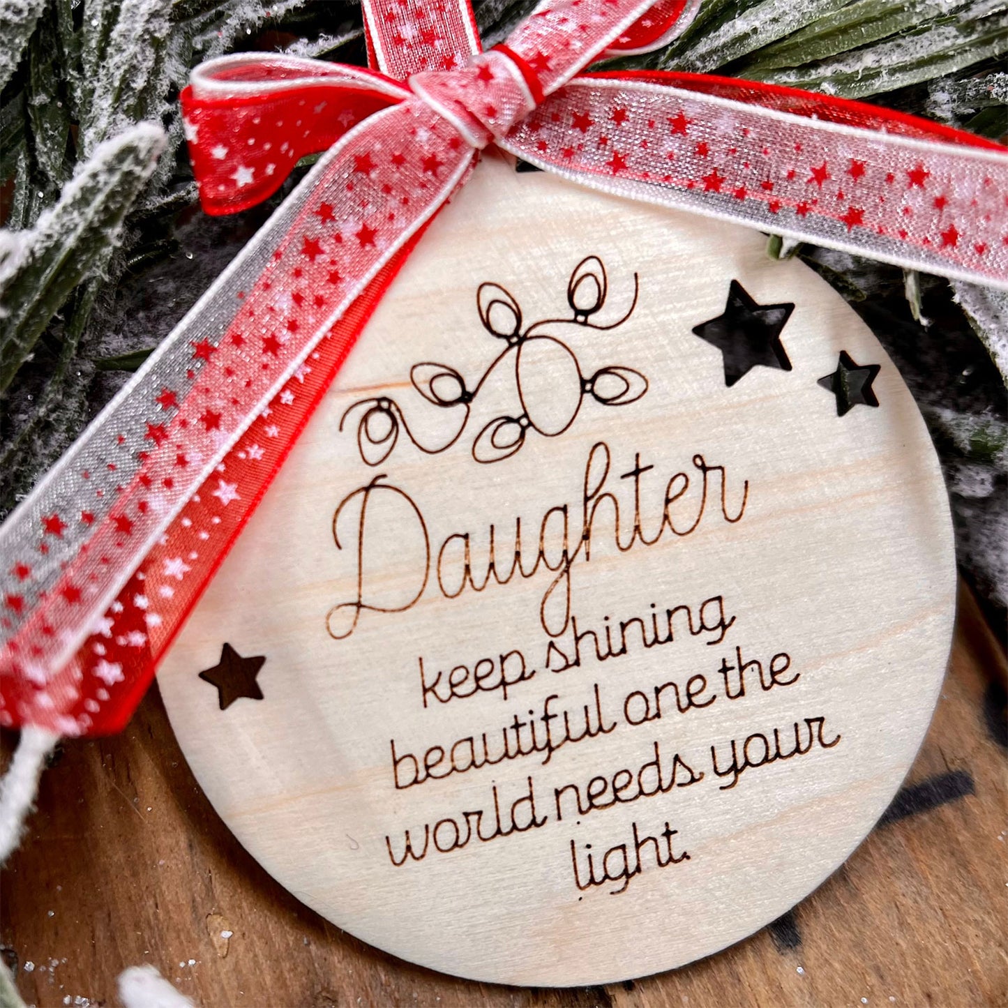 Daughter Christmas Ornament Easy Score and Cut Gift