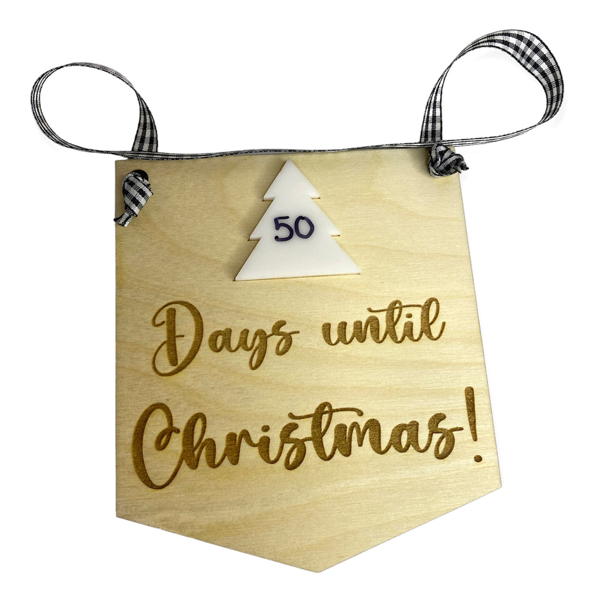 Days Til Christmas Countdown Holiday Tree Sign Glowforge Shop Days til christmas countdown holiday tree sign glowforge shop