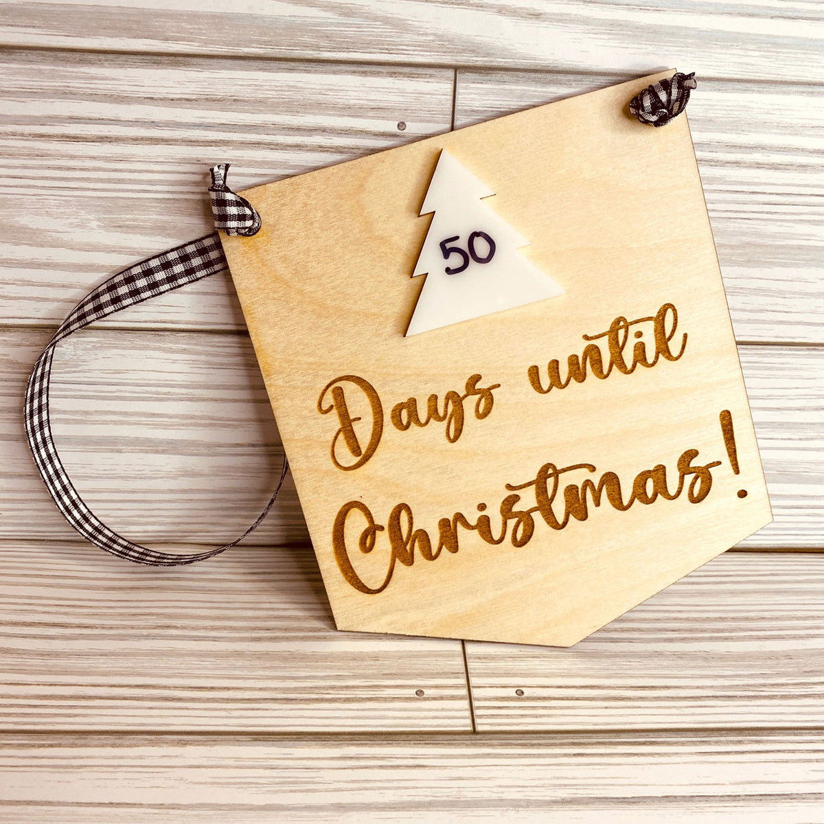 Days Til Christmas Countdown Holiday Tree Sign Glowforge Shop Days til christmas countdown holiday tree sign glowforge shop