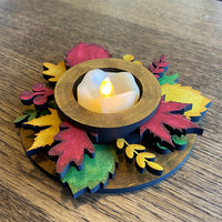 Decorative LED Candle Holder For Autumn