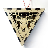 Deer Antler 3D Ornament