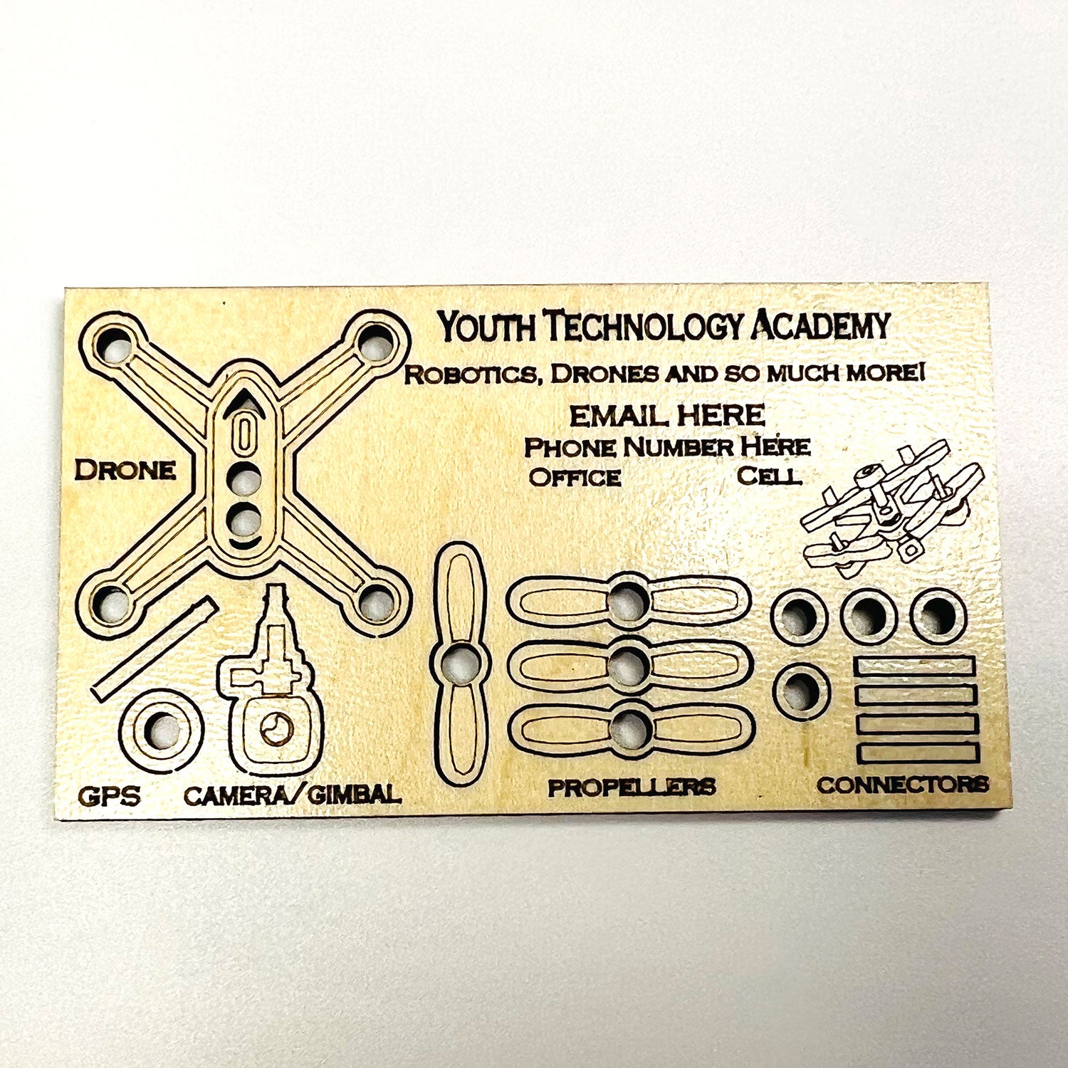 Glowforge w/ Ebamaz Anodized Aluminum Business Card Blanks 