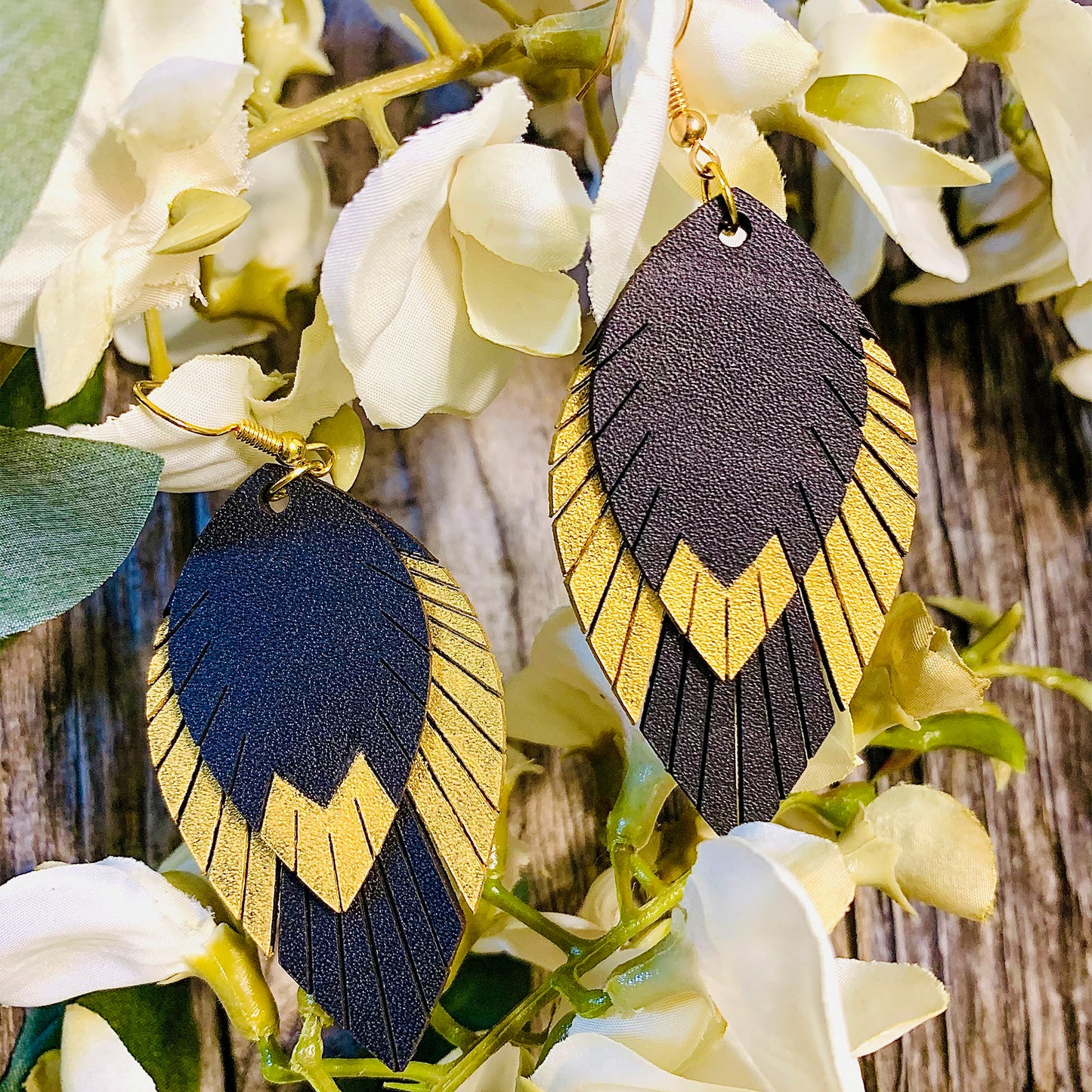 Double Feather Earrings