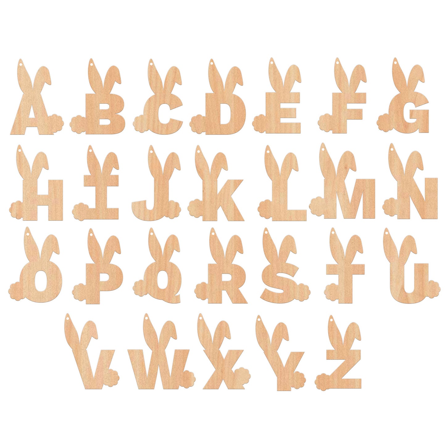 Easter Bunny Letter Monogram Tag Bundle  (A-Z)