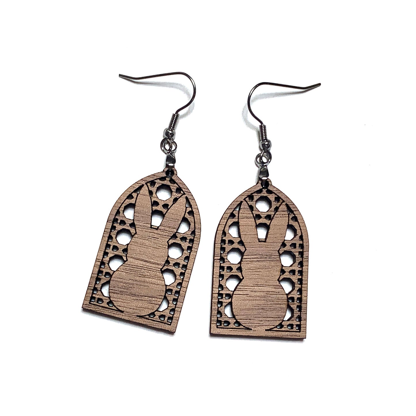 Easter Bunny Rattan Earrings Ver. 2