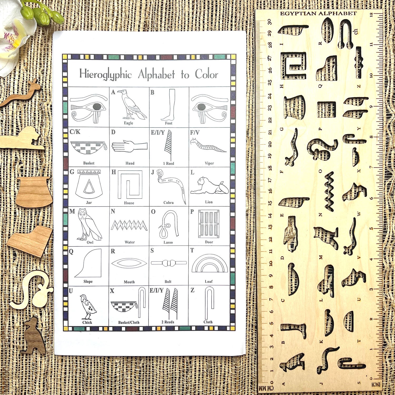 Ancient Egyptian Hieroglyphics Alphabet Chart