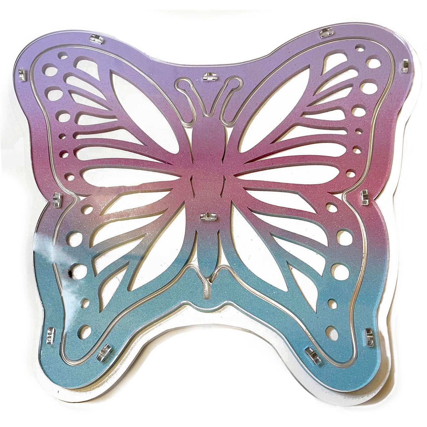 Enchanting Layered Butterfly Night Light using EL Wire - Butterfly Neon Sign