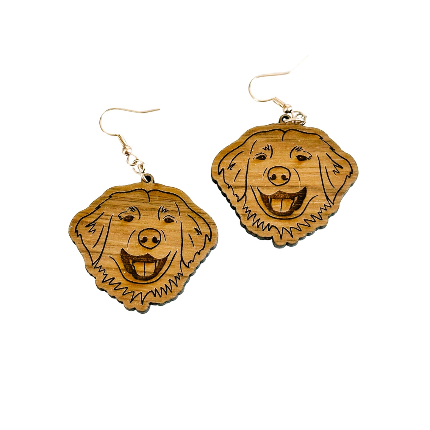 Engraved Dog Breed Earrings - Labrador Retriever