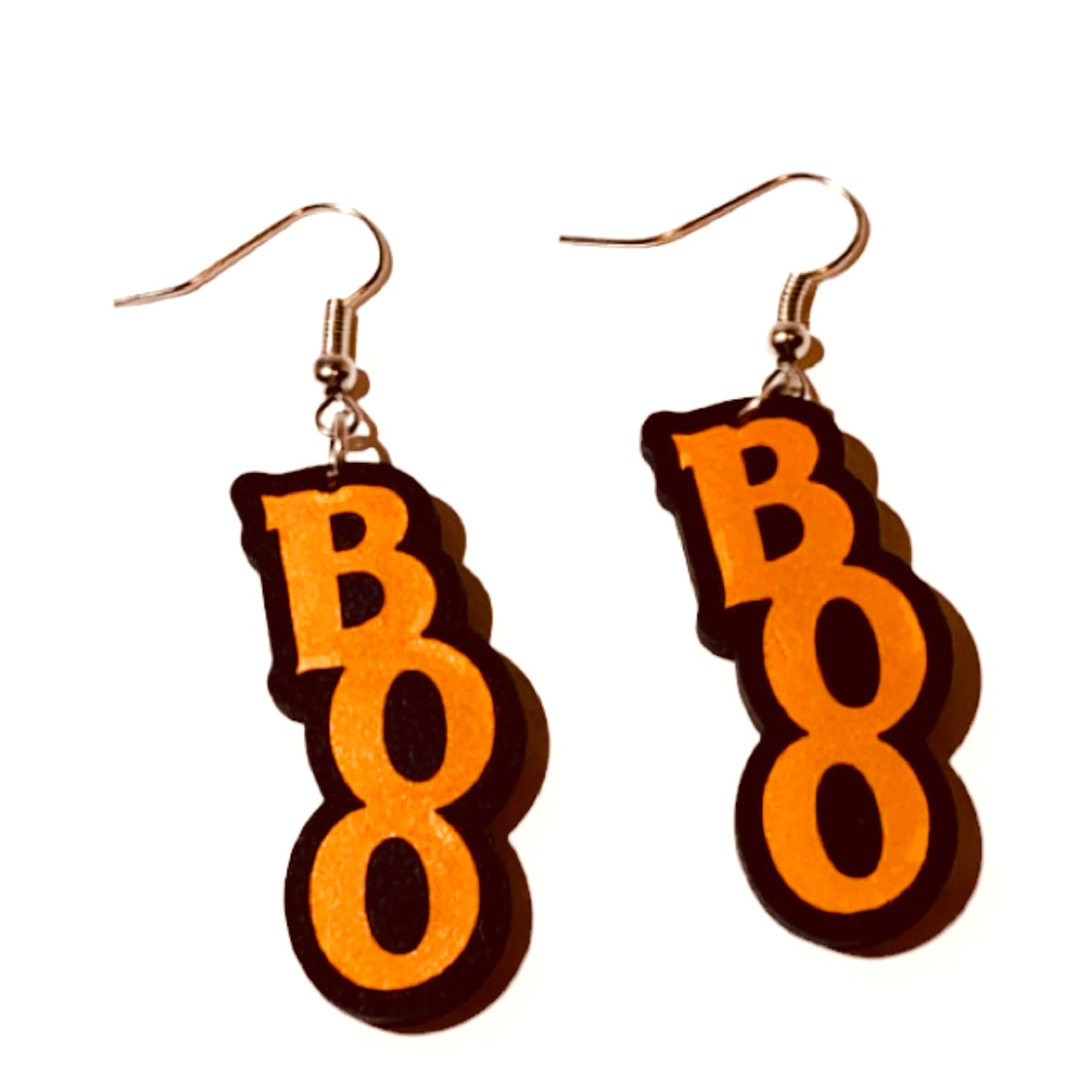 Festive Boo Letters Halloween Drop Dangle Earrings (Set of 2)