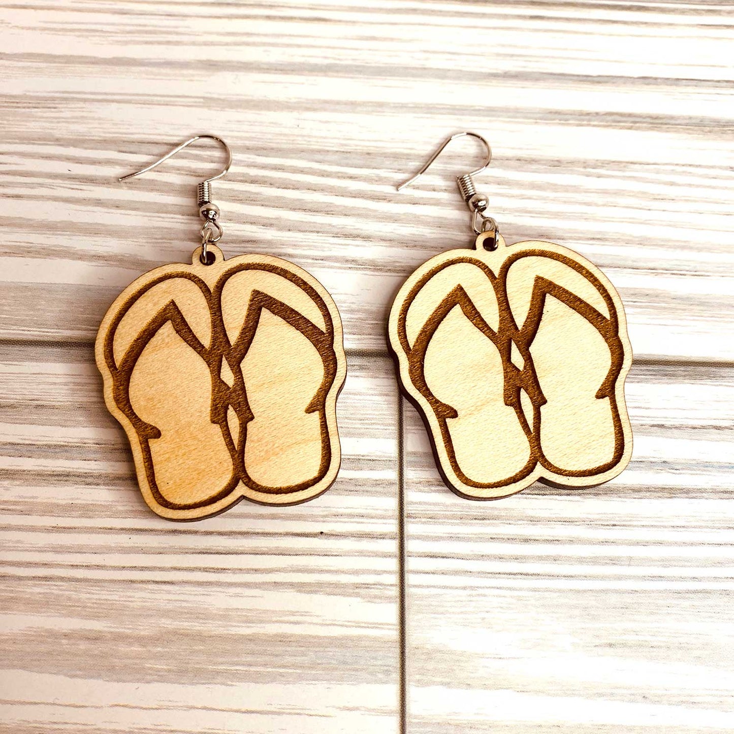 Flip Flop Summer Fun Stud & Dangle Earrings Set – Glowforge Shop