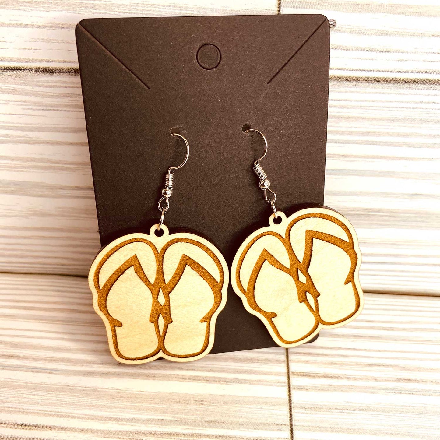 Flip Flop Summer Fun Stud & Dangle Earrings Set – Glowforge Shop