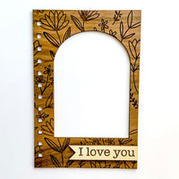 Floral Arch Window Photo Album Cover (Vertical) I Love You - Mother's Day Gift