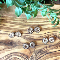 Floral Earring Studs (Set of 4)